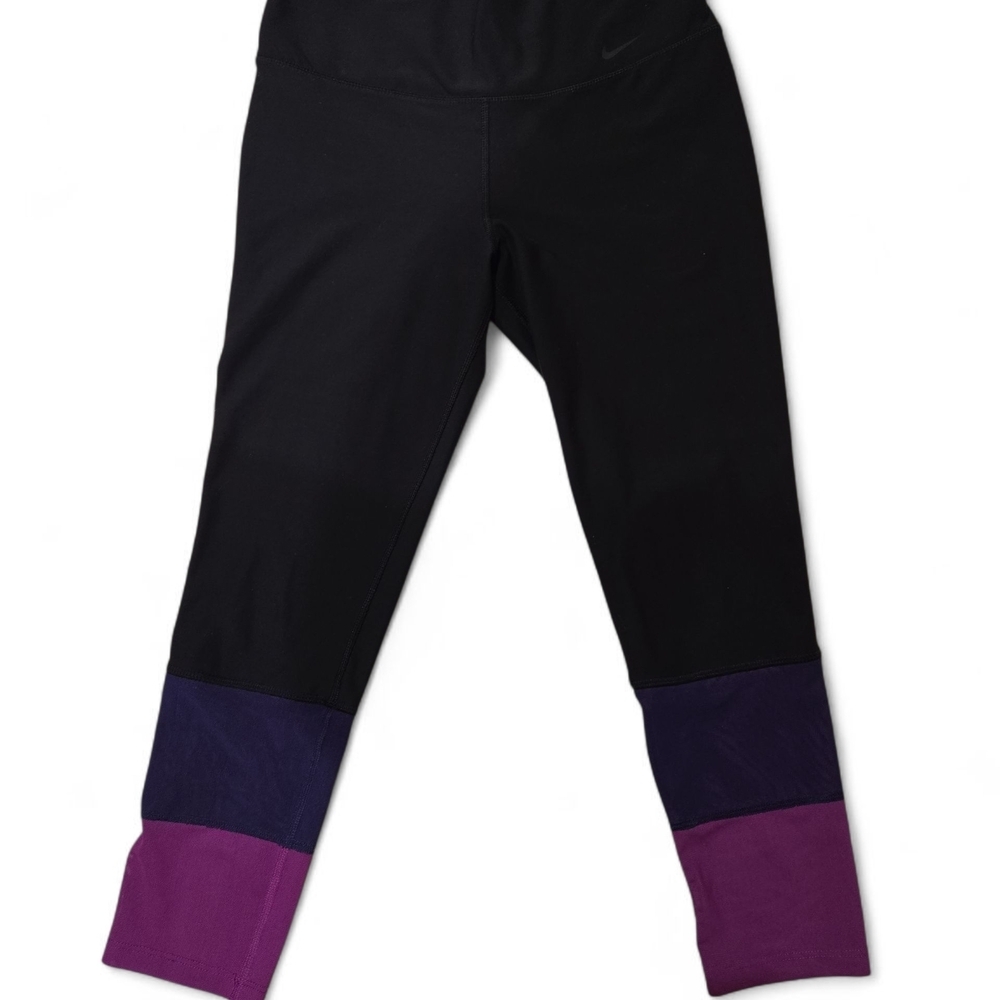 Nike Women's Black‎ and Purple Capris